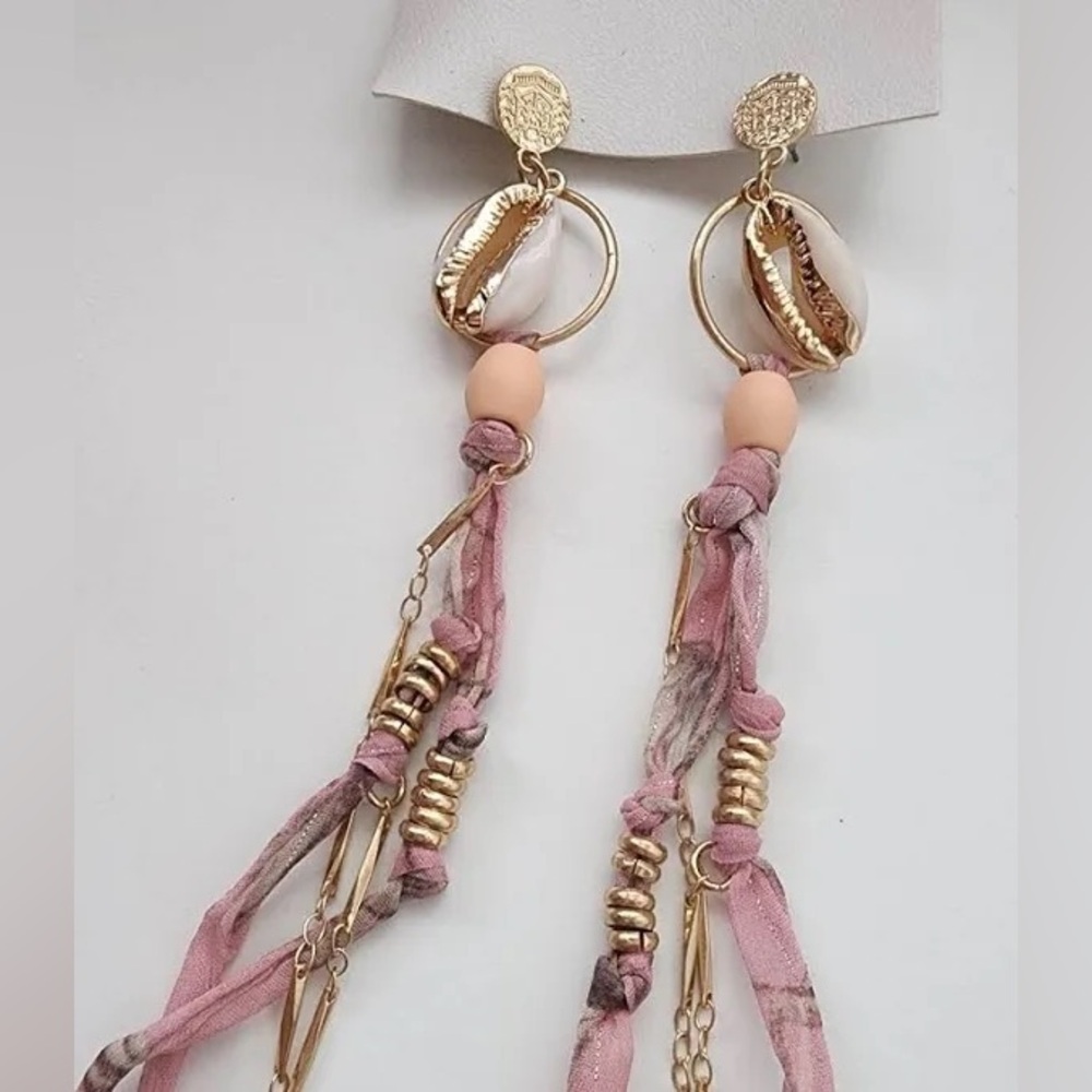 Free People Pink Tassel Earrings - Picture 6 of 8